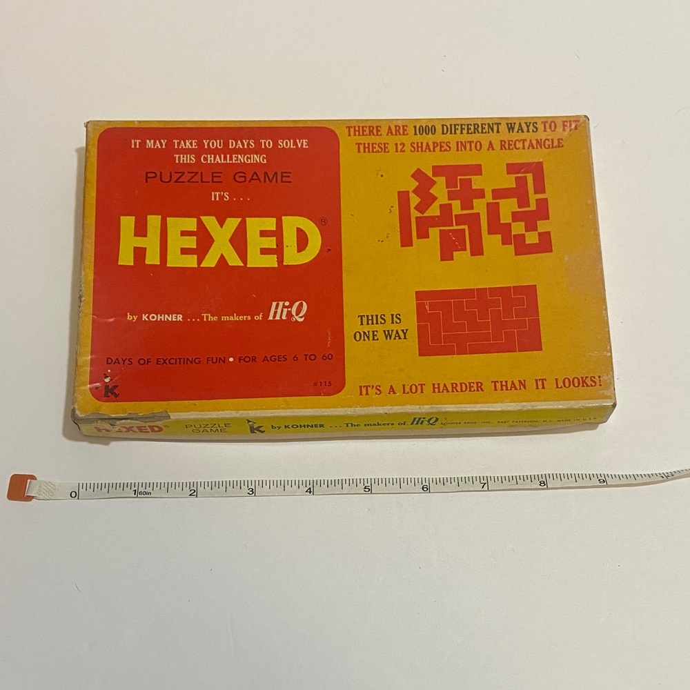 Vintage Hexed Puzzle Game by Kohner